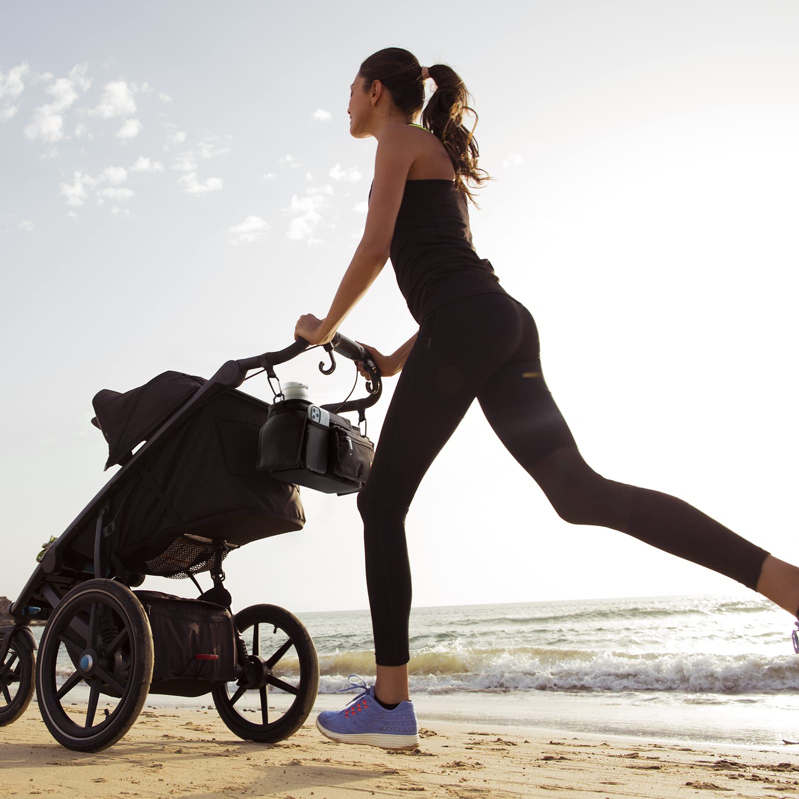 Outing Bundle: Momcozy ChangeGo Baby Stroller & Stroller Organizer with Cup Holders