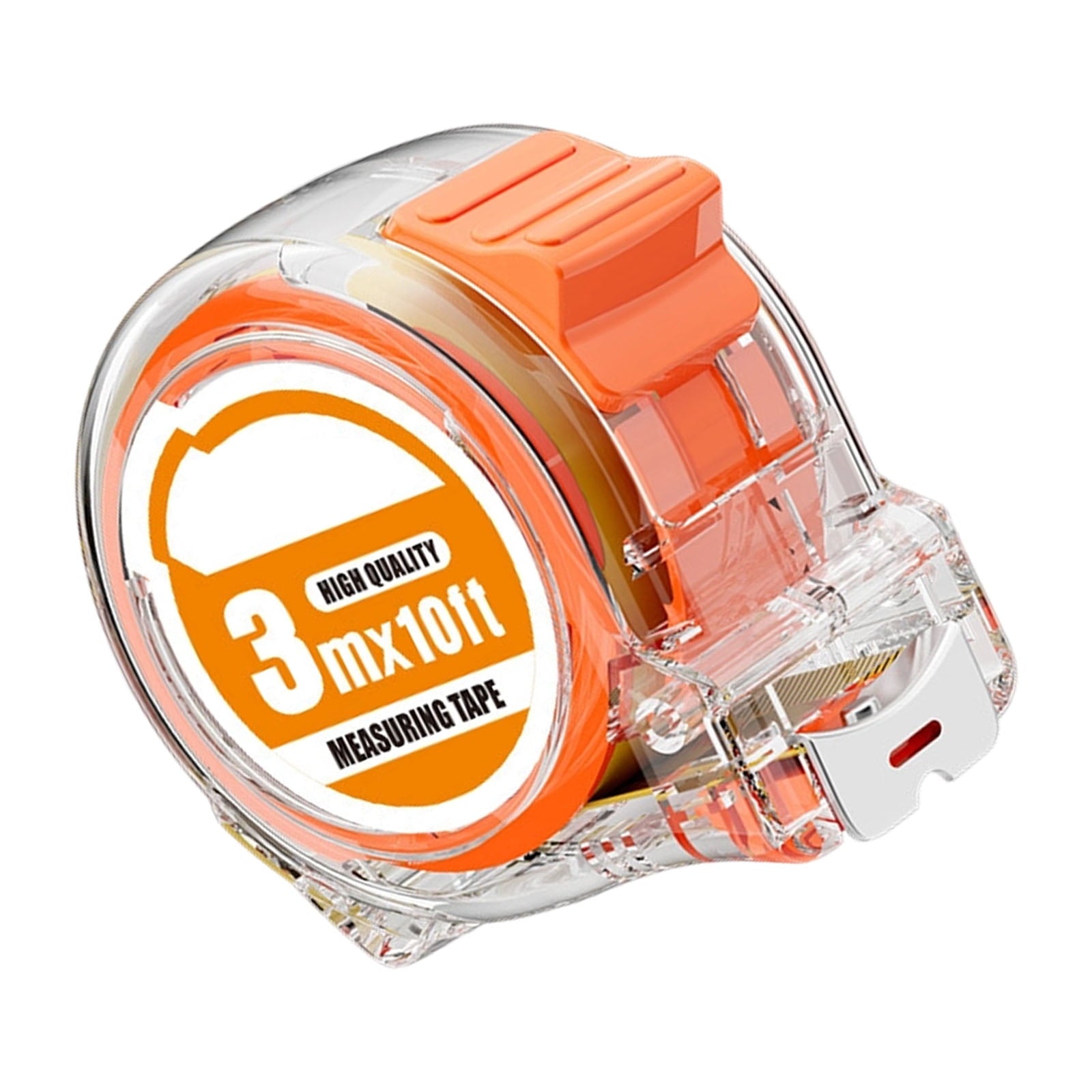 Stainless Steel Tape Measure With Clear Housing 300/500/750/1000cm Length Choices Inch Centimeter Double
