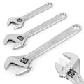 3-Piece Adjustable Wrench Set with Comfort Handles,6", 8" & 10"