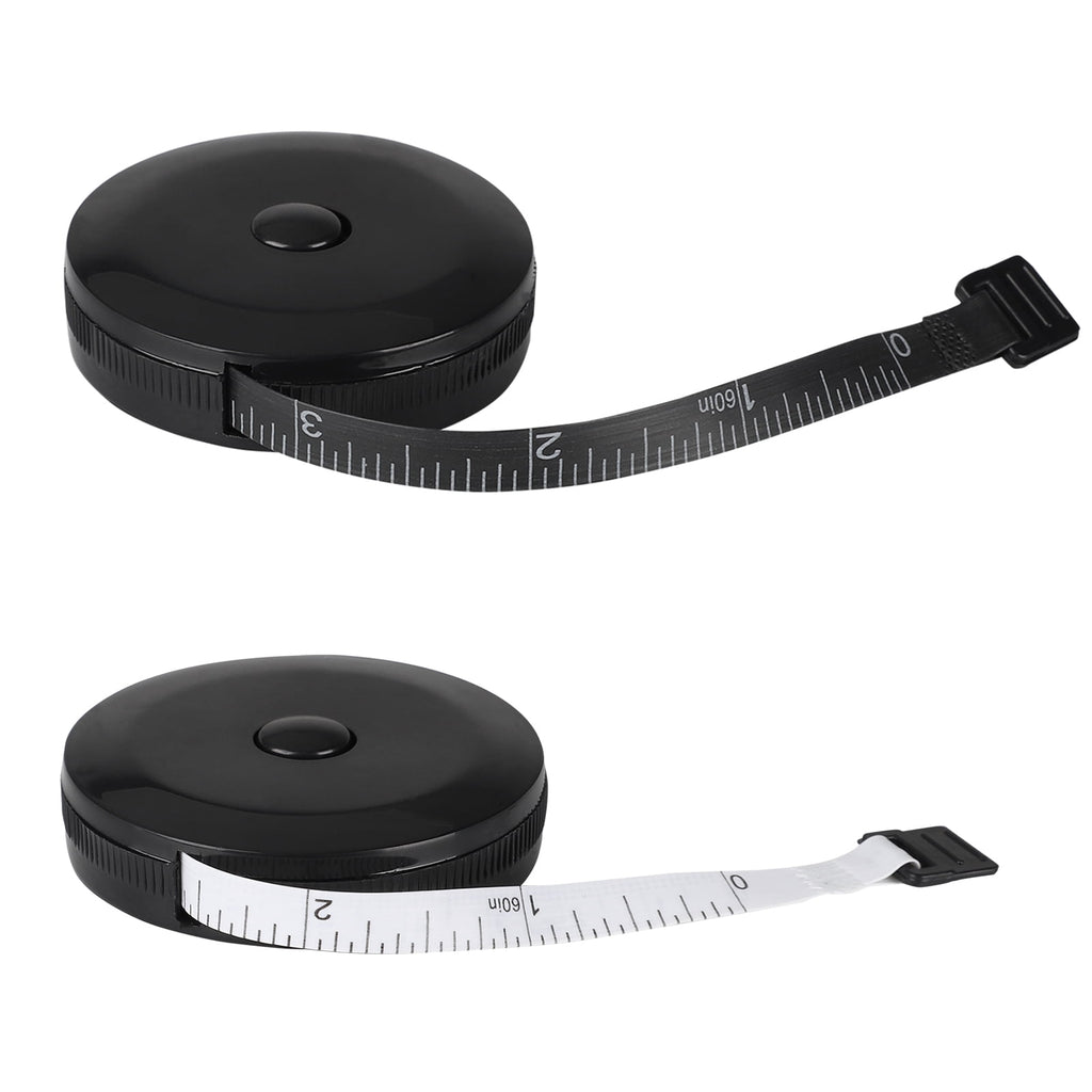 2pcs 60" Soft Tape Measure, Retractable Double Scale Body Sewing Tailor Ruler, Mini Knitting Craft Weight Loss Measur...