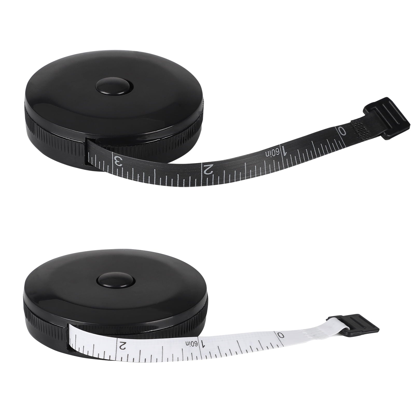 2pcs 60" Soft Tape Measure, Retractable Double Scale Body Sewing Tailor Ruler, Mini Knitting Craft Weight Loss Measur...