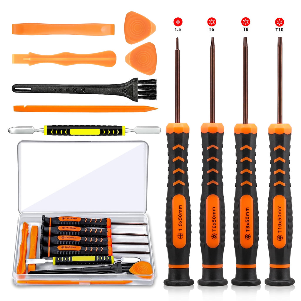 Torx T6 T8 T10, 1.5 Cross Security Magnetic Screwdriver Repair Tool Set Suitable for /4/3, Xbox One, Xbox 360, Ninten...