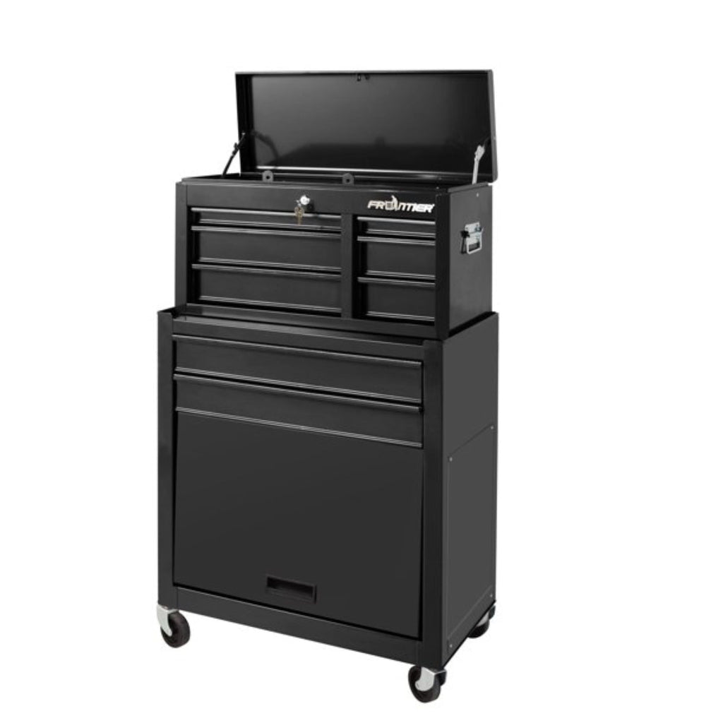24-inch 5-Drawer Rolling Tool Chest and Cabinet Combo, Steel, Black