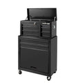 24-inch 5-Drawer Rolling Tool Chest and Cabinet Combo, Steel, Black