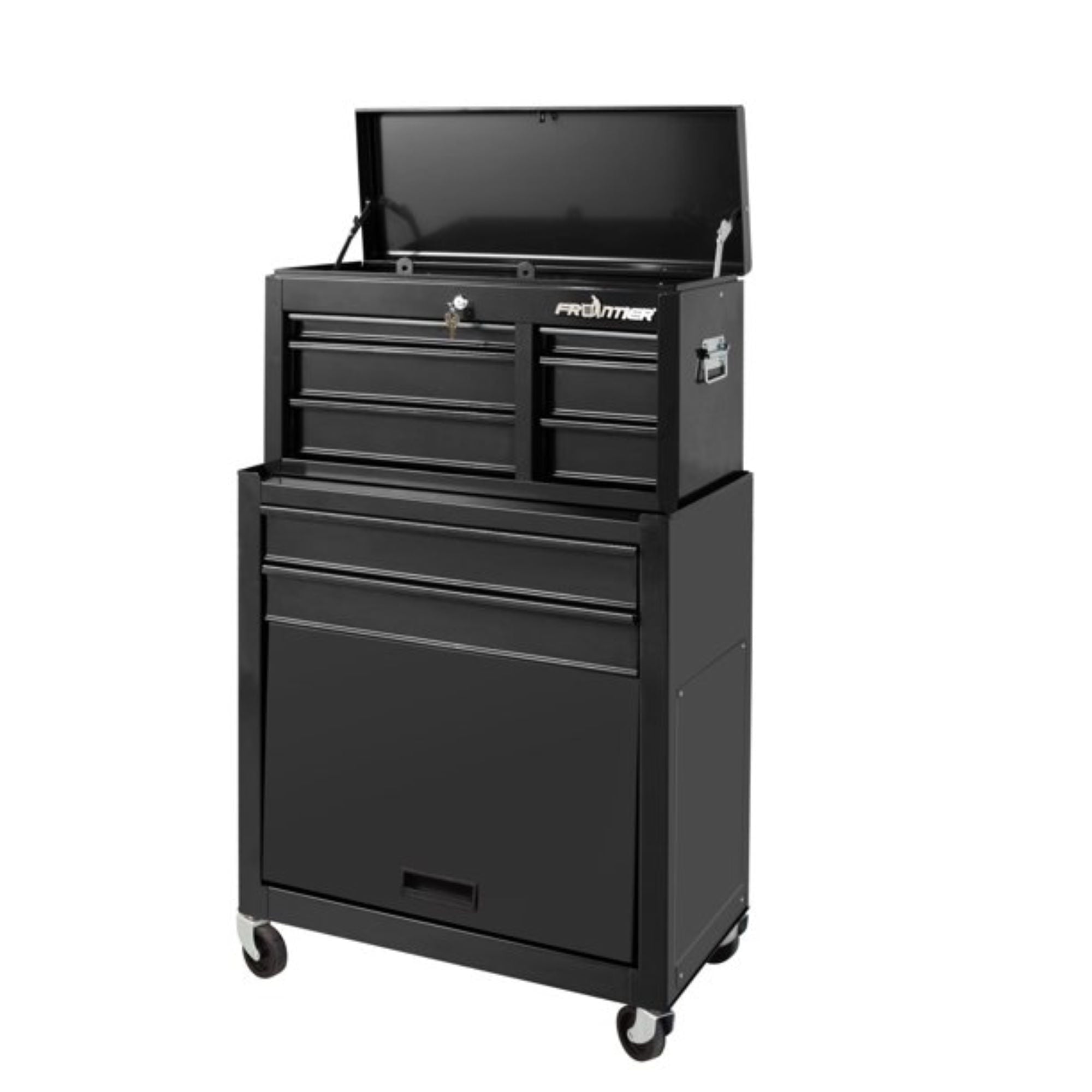 24-inch 5-Drawer Rolling Tool Chest and Cabinet Combo, Steel, Black