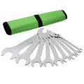 GRIP 9 pc Super Thin Open End Wrench Set Metric - Sizes 8 x 9mm, 10 x 11mm, 12 x 13mm, 14 x 15mm, 16 x 17mm, 18 x 19mm, 20 x 21mm, 24 x 27mm