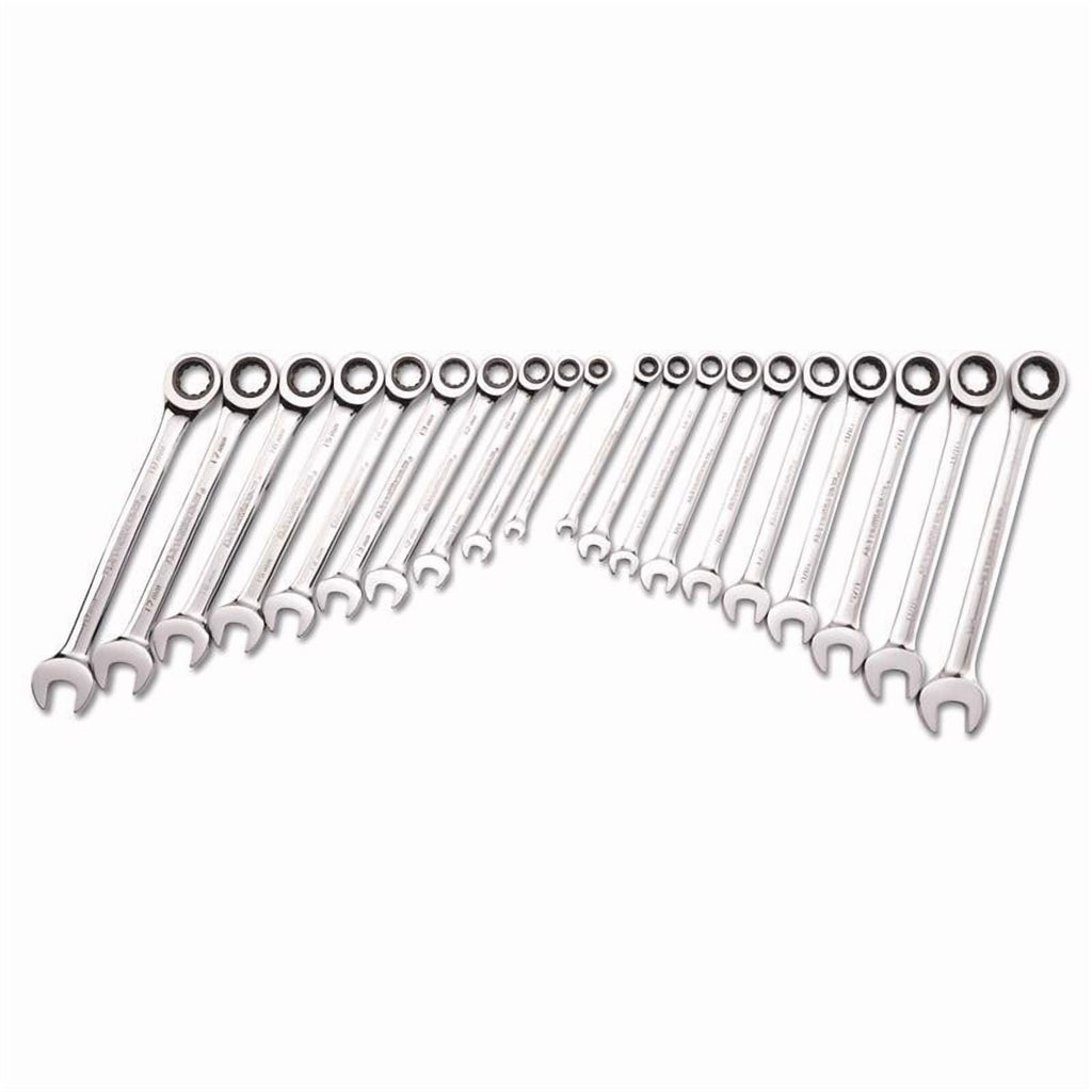 Ratcheting Combination Wrench Set, 20-Pc., SAE and Metric, Model# 35720-06