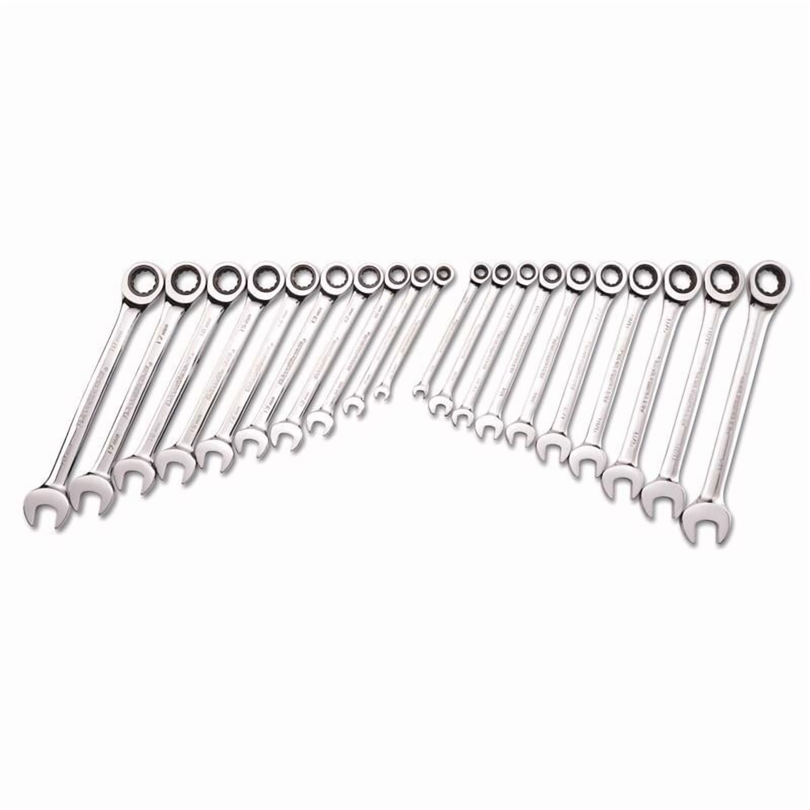 Ratcheting Combination Wrench Set, 20-Pc., SAE and Metric, Model# 35720-06