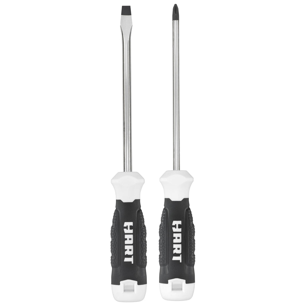 HART 2-Piece Screwdriver Set with Comfort Grip Handle
