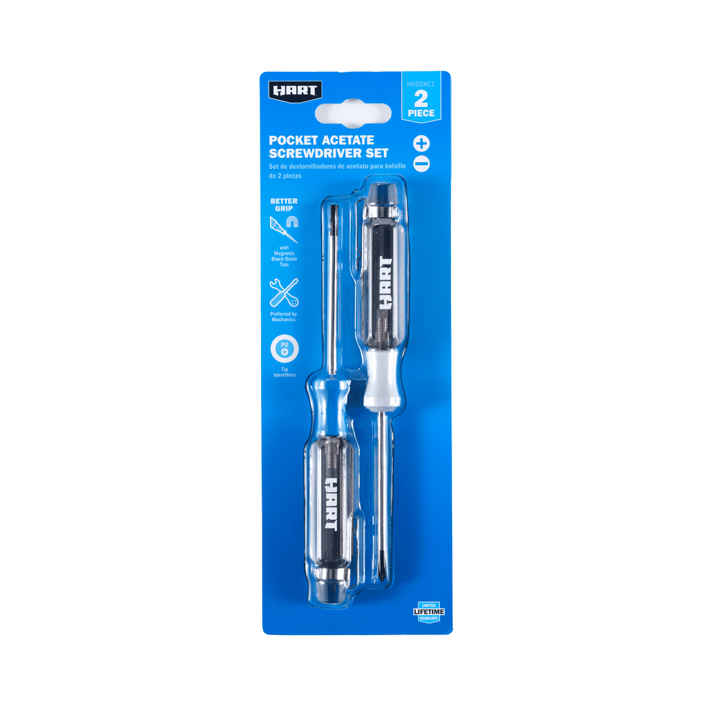 2pc 2-1/2" Length Pocket Acetate Screwdriver Set