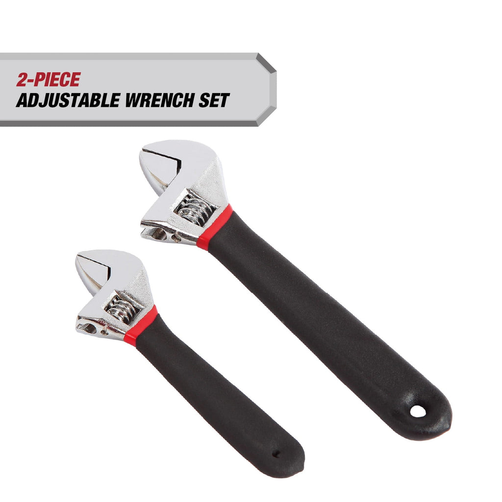 2-Piece Adjustable Wrench Set with Comfort Handles, 6-inch & 8-inch
