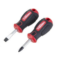 2 Piece Stubby Screwdriver Set, 4 inch