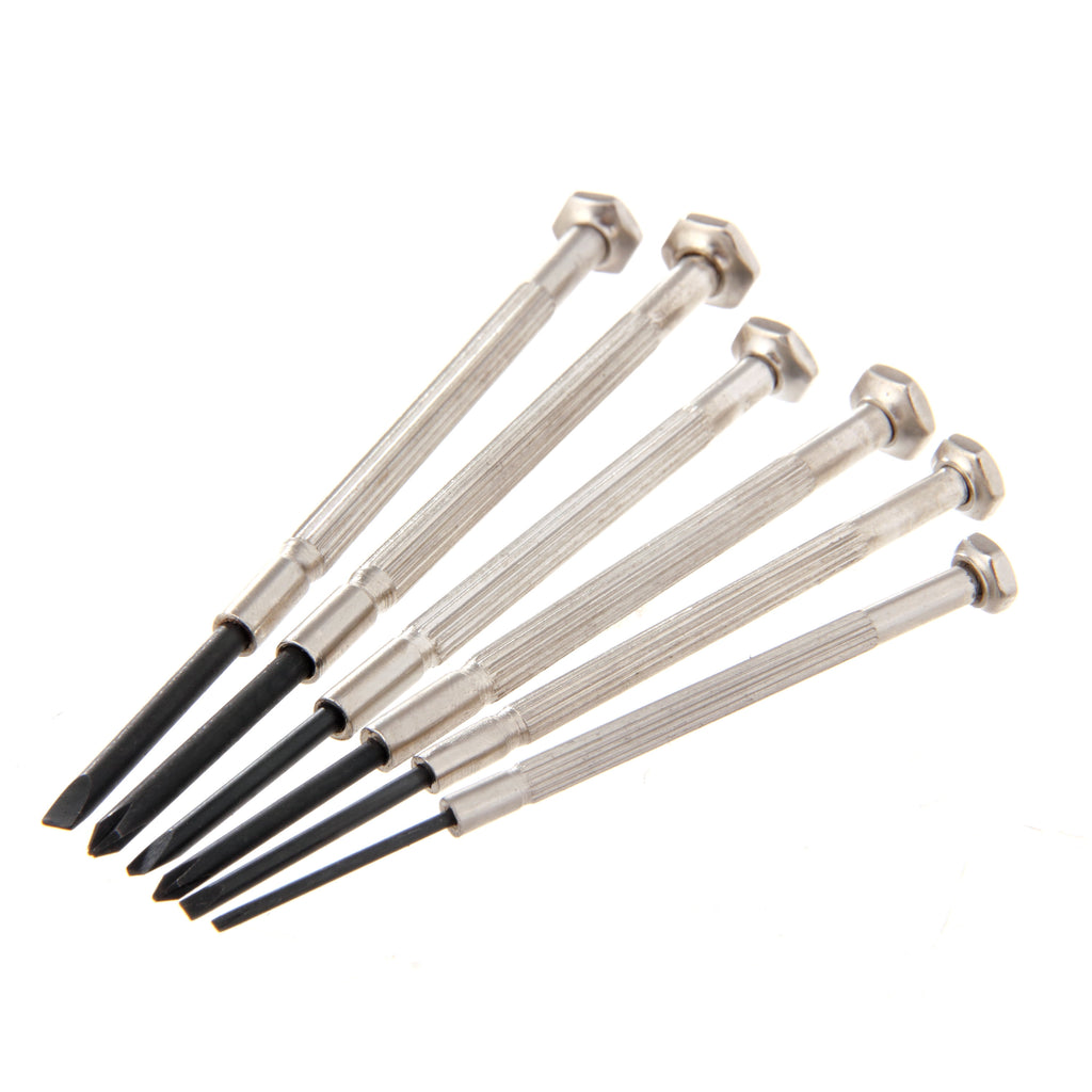 6 Piece Precision Philips and Slotted Screwdriver Set , Steel
