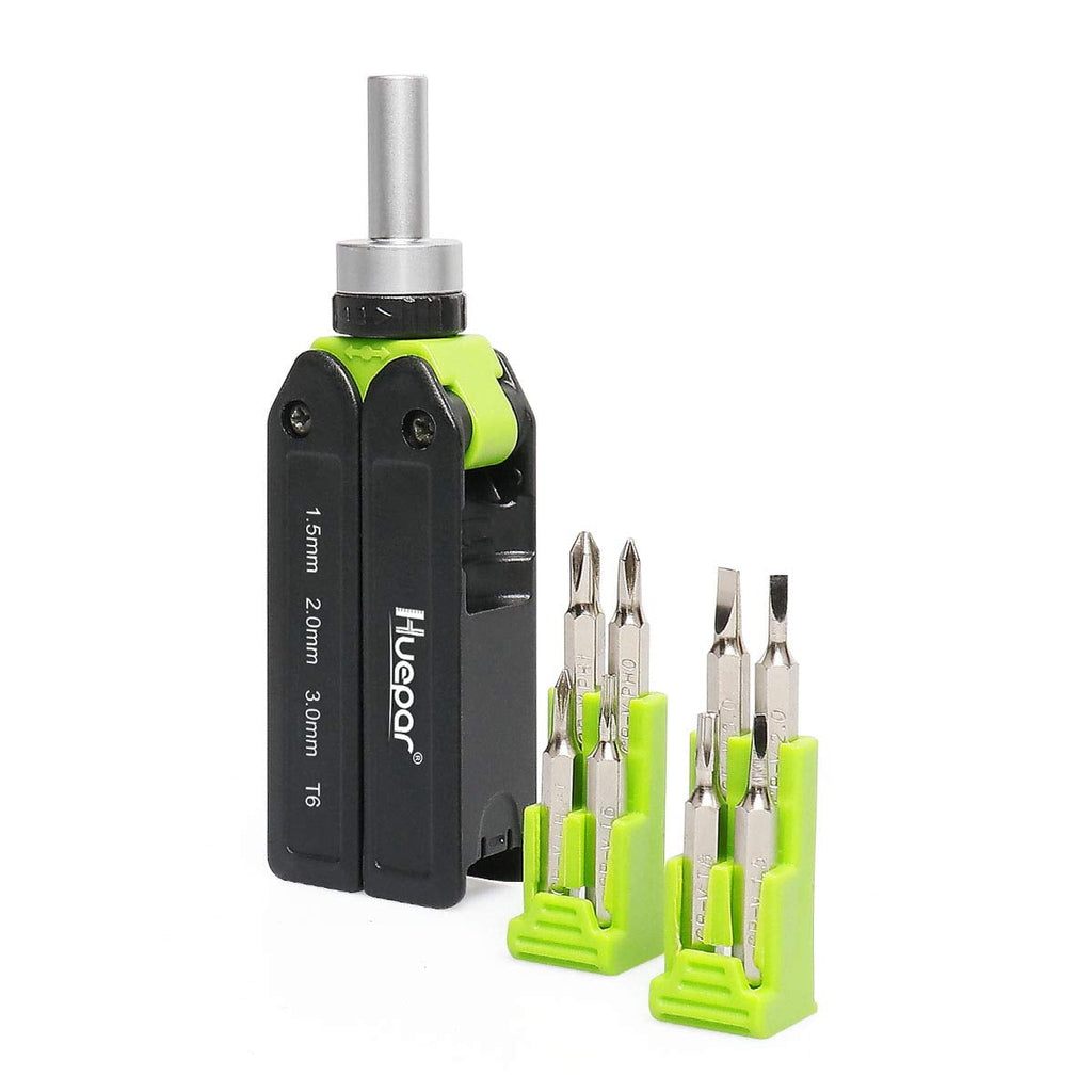 8-in-1 Multi-Bit Ratchet Precision Screwdriver Set, Quick-load Mechanism Screwdriver Kit Folding with Replaceable Bit...