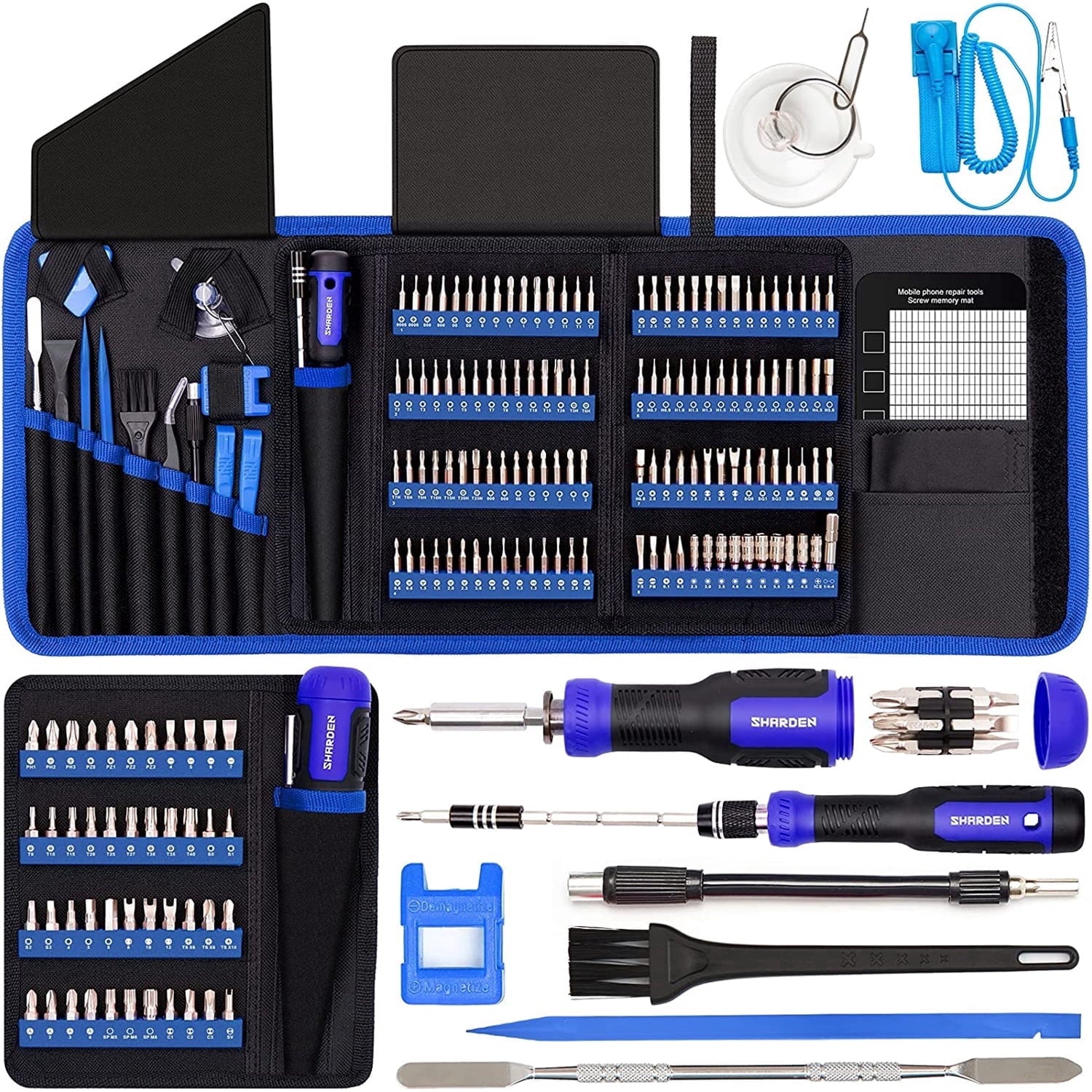 191 in 1 Precision Screwdrivers Sets, Magnetic 1/4 Inch Nut Driver Set, Multi Repair Tool Kits for iPhone, Electronics, Computer, Tablet , X
