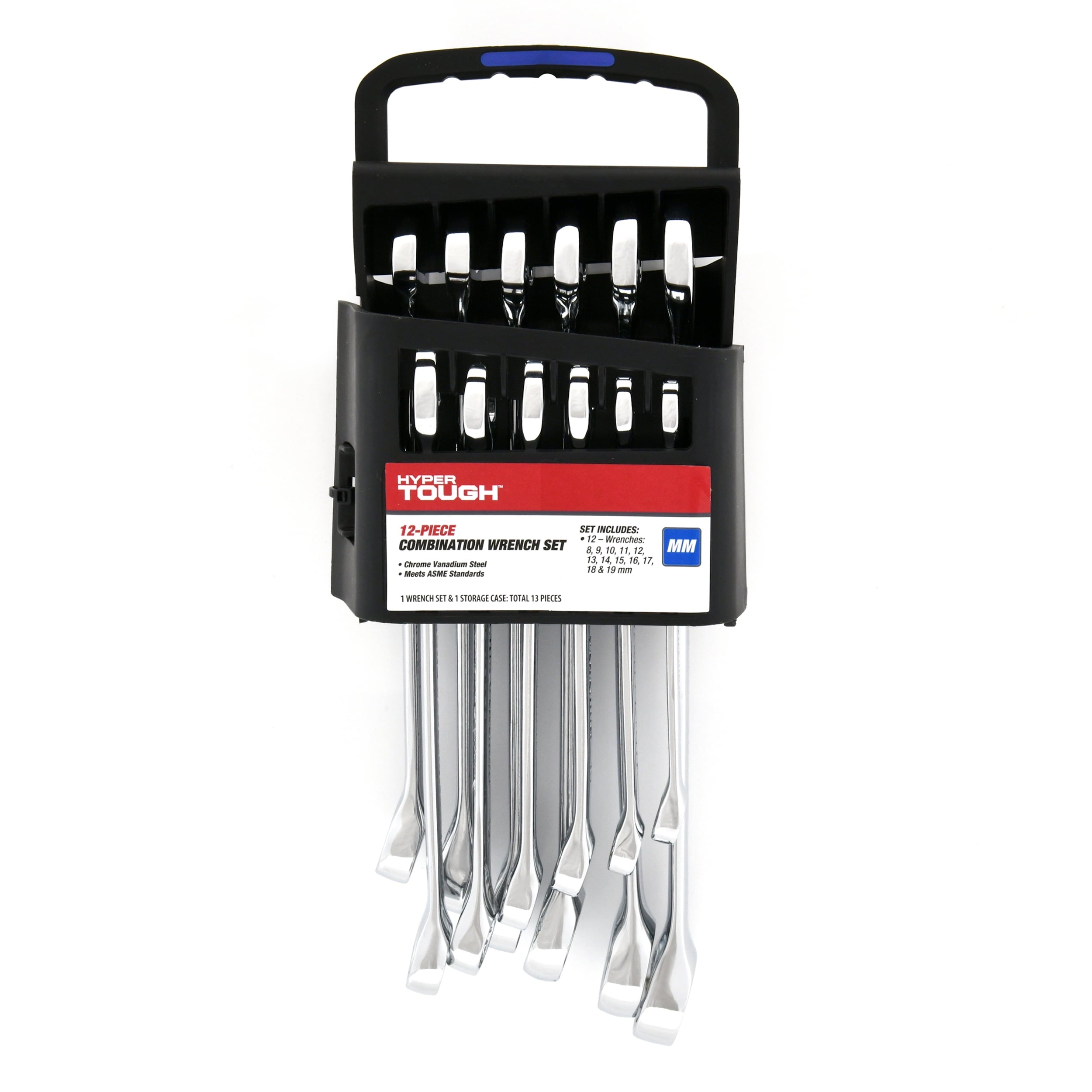 Hyper Tough 12-Piece Metric Combination Wrench Tool Set, Hand Tools