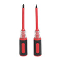 2-Pack Soft-Grip Insulated Screwdriver Set, 1/4-Inch Slotted and #2 Phillips