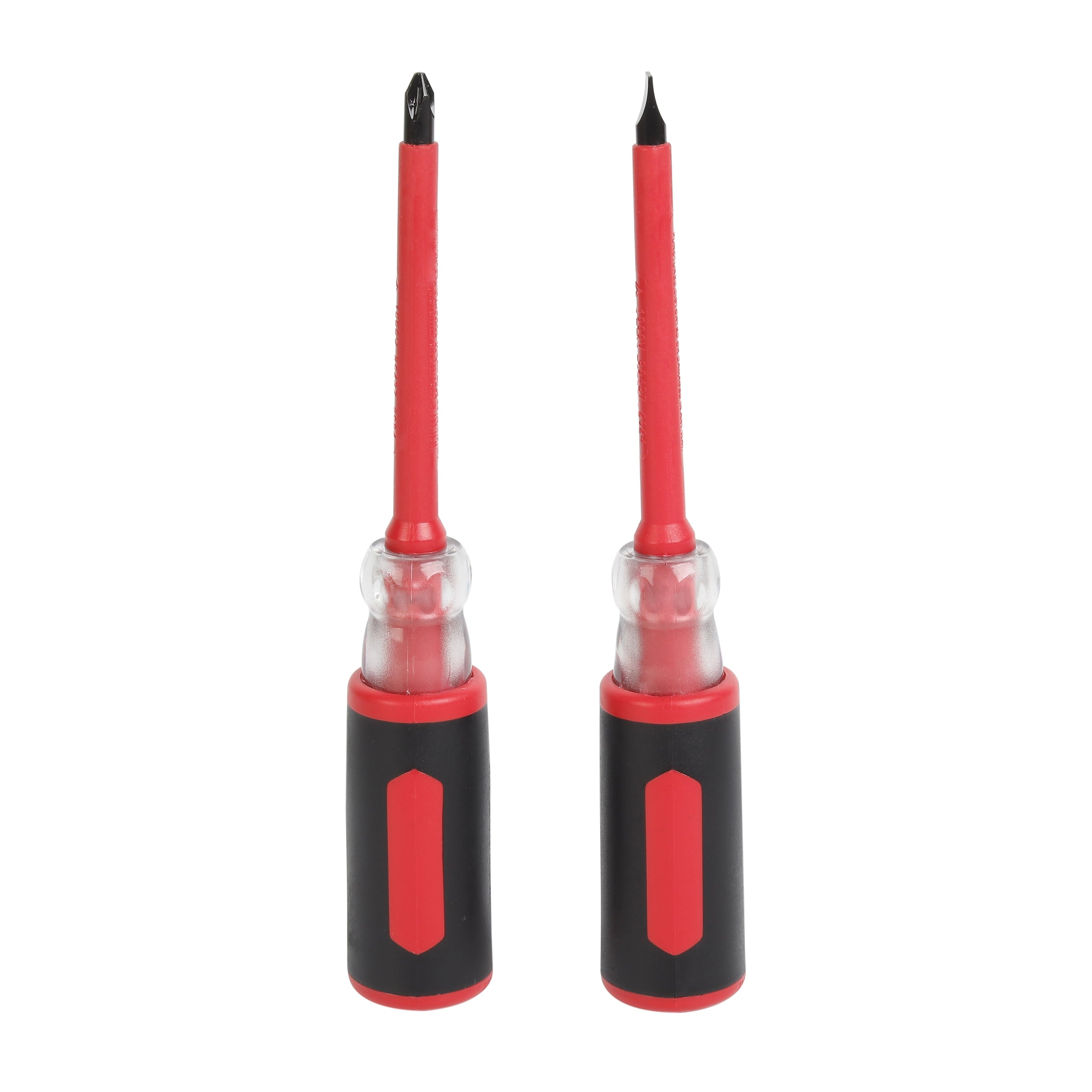 2-Pack Soft-Grip Insulated Screwdriver Set, 1/4-Inch Slotted and #2 Phillips