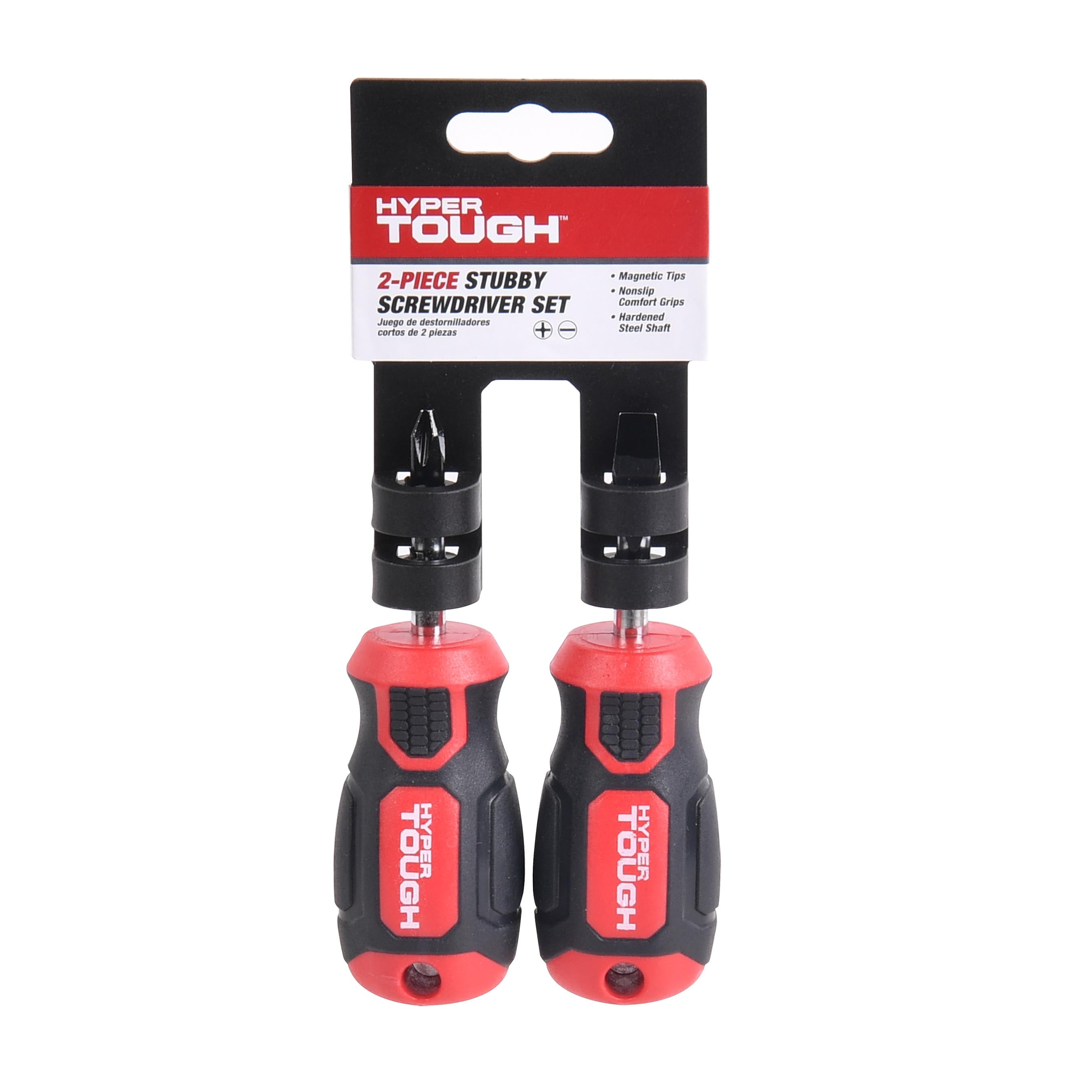 2 Piece Stubby Screwdriver Set Slotted, 0 V