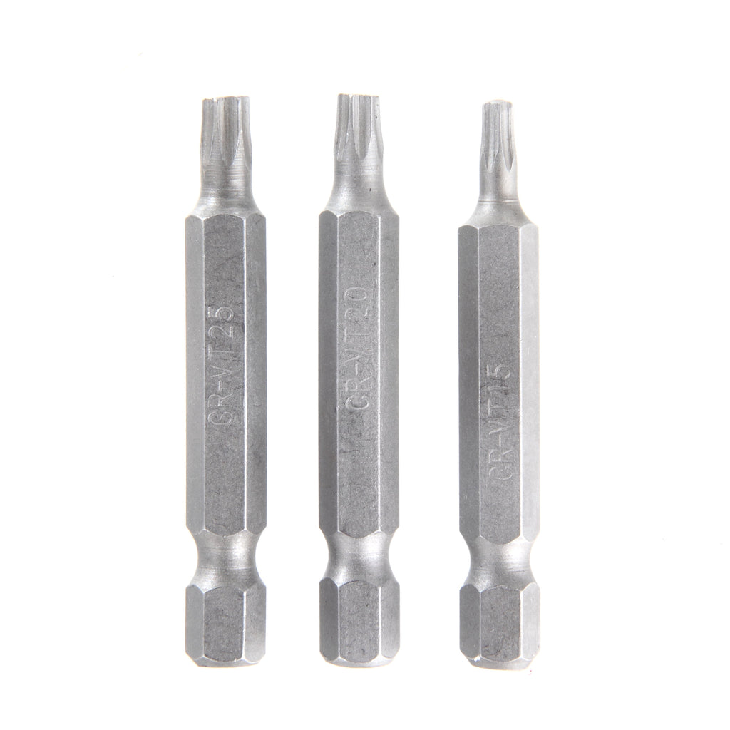 3 pack 2-Inch Star Drive Screwdriver Bits Set, Steel