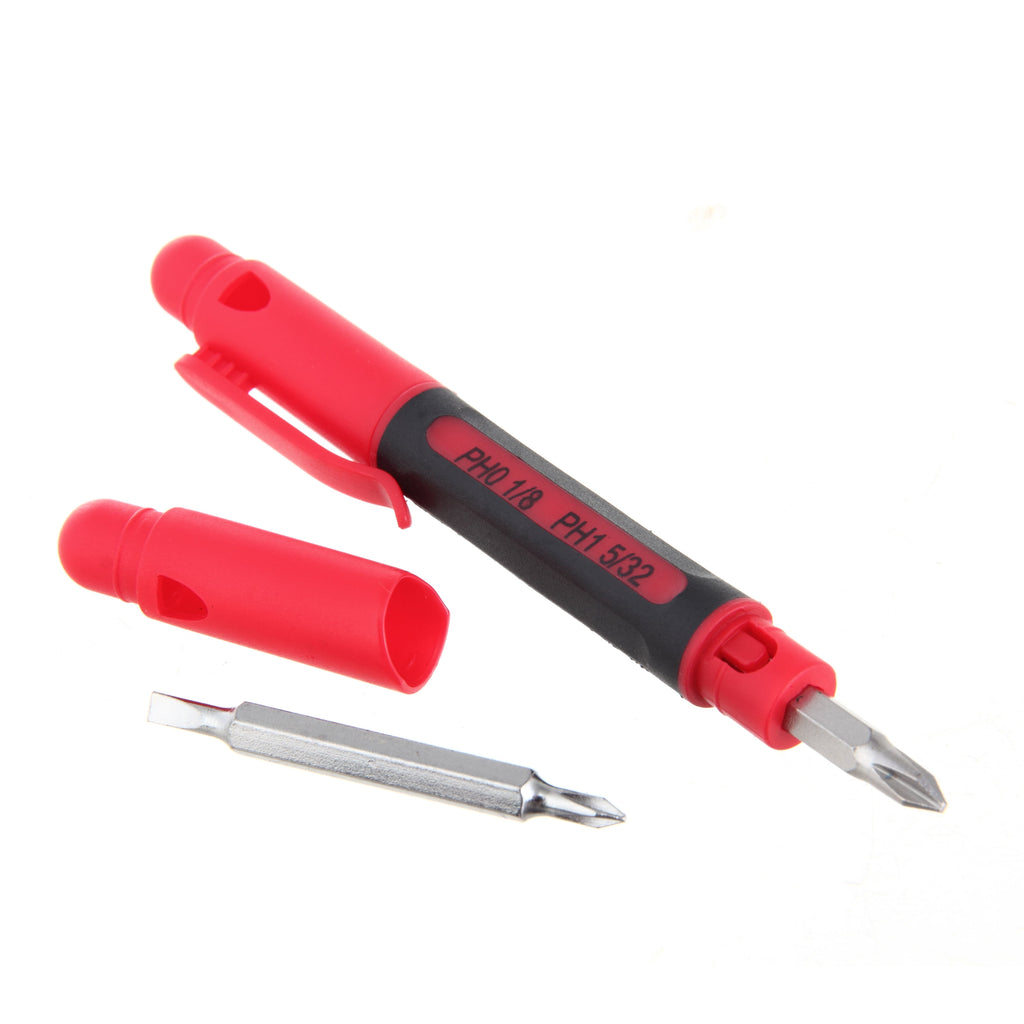 4-In-1 Mini Screwdriver with Phillips and Slotted Heads