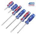6-Piece Phillip and Slotted Screwdriver Set with Acetate Handle