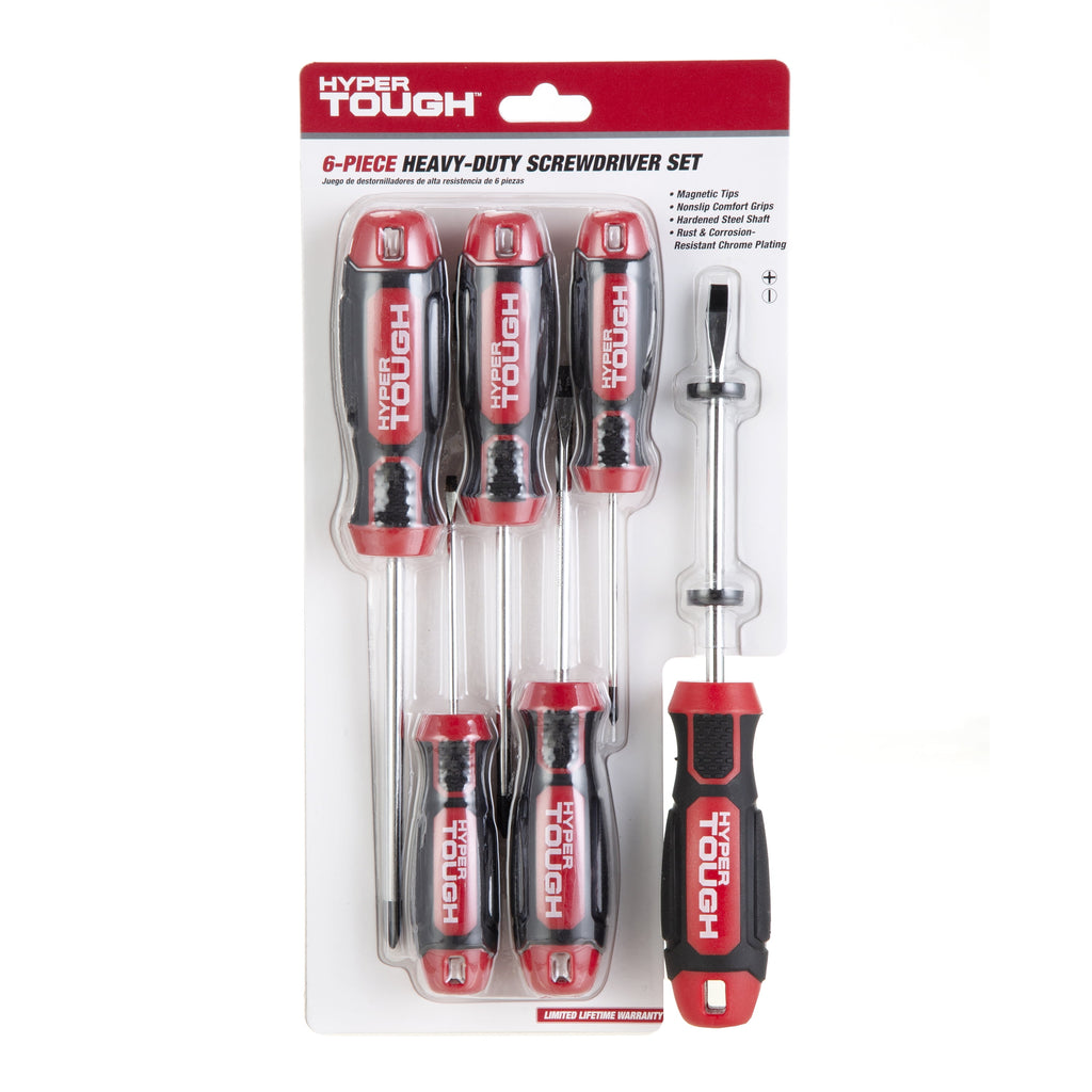 Hyper Tough 6 pc Screwdriver Set