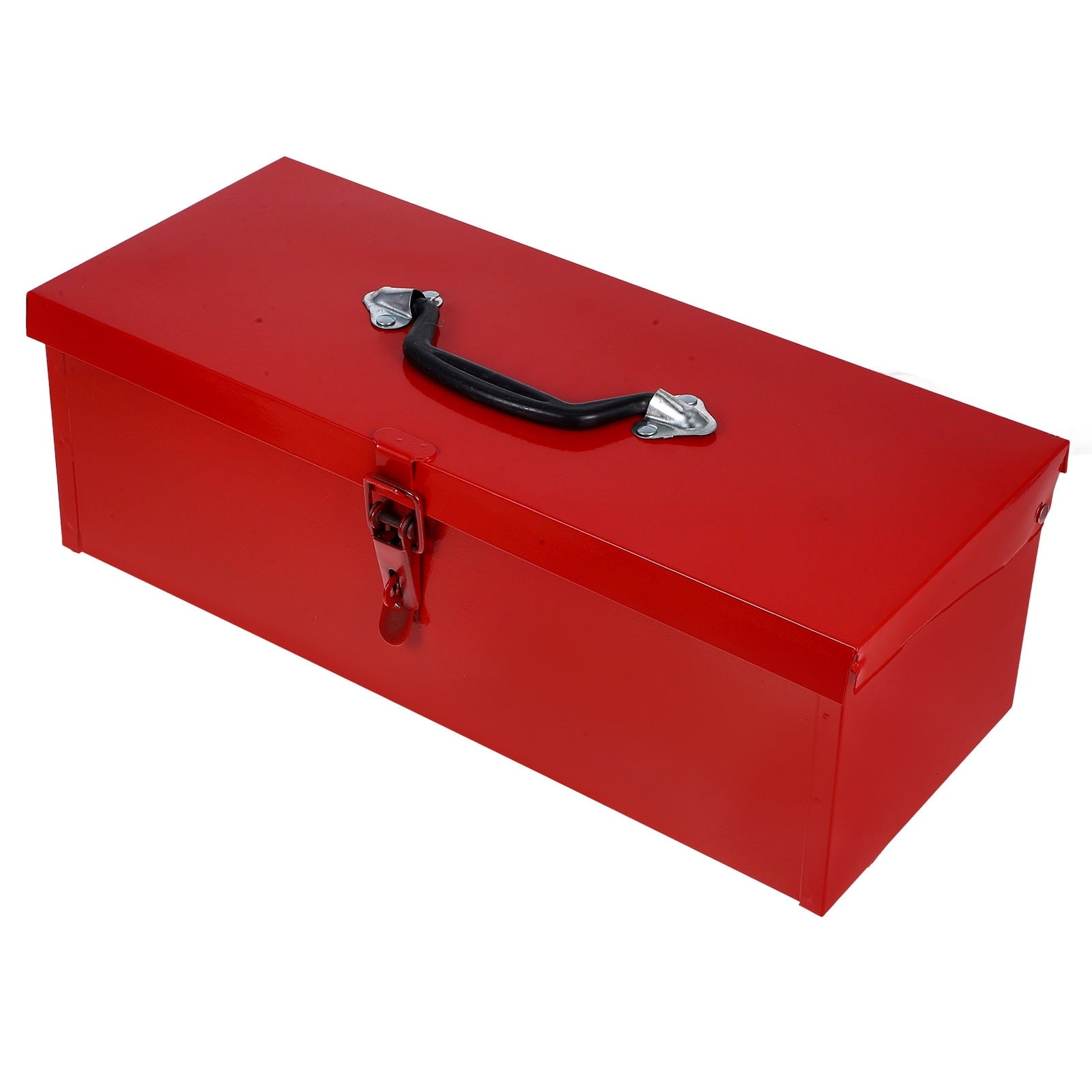 1Set Red Metal Tool Box for Household Tools and Portable Use 39.0X16.0X13.0Cm