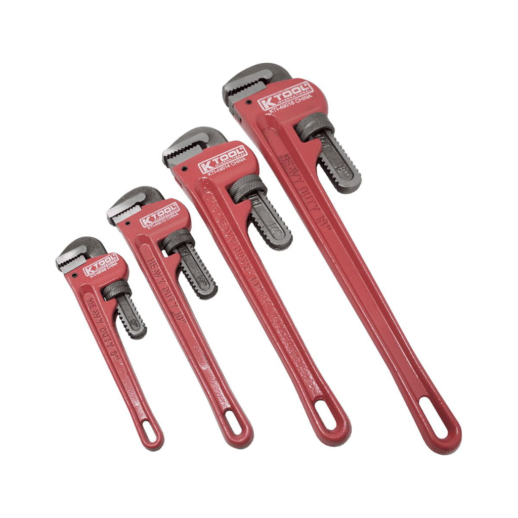 49000 Four Piece Pipe Wrench Set Eight To Eighteen Inch