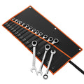 16-Piece SAE Ratcheting Wrench Set, Cr-V Steel Construction, 72-Tooth Design, Includes Roll-Up Pouch, Open-End Wrench...