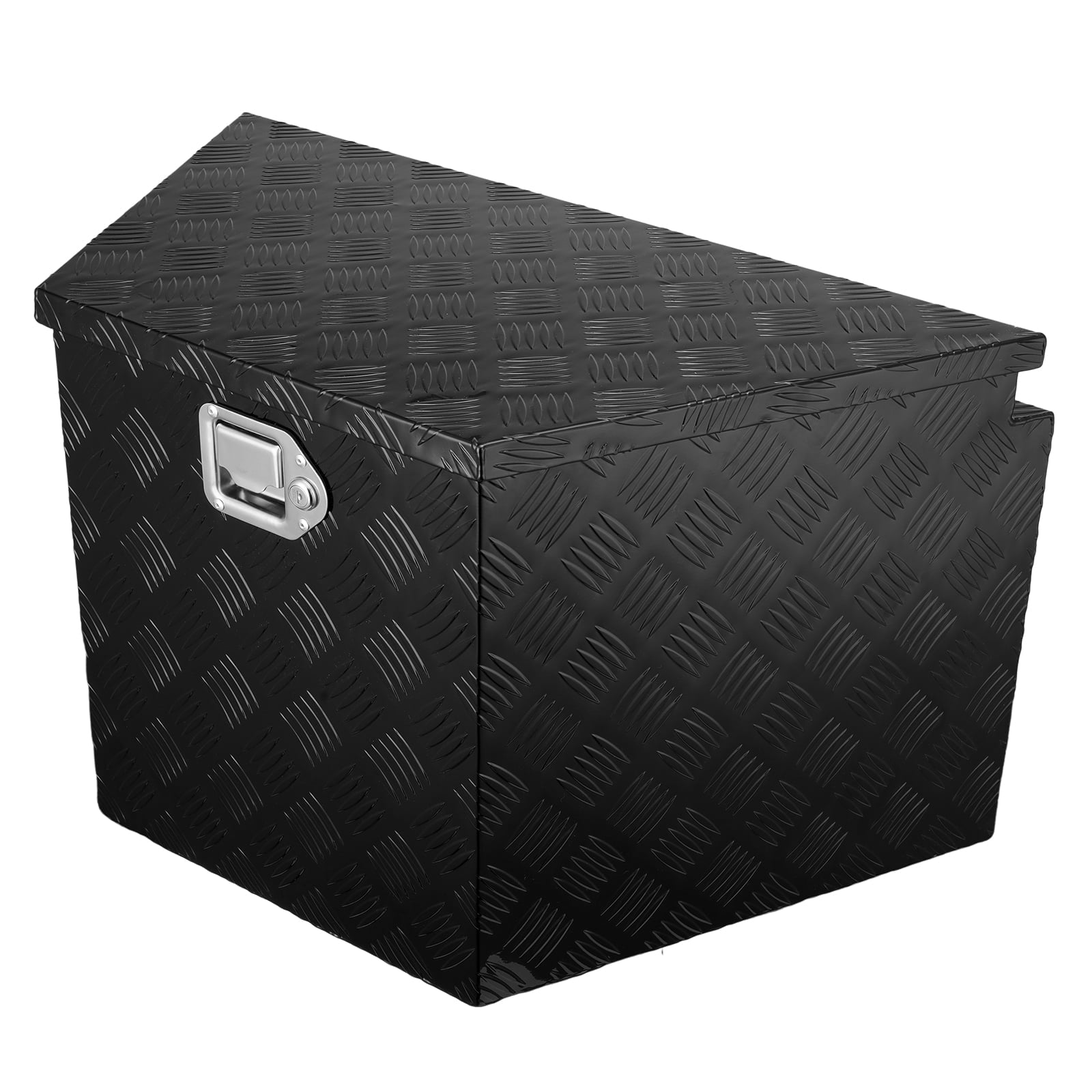 Aluminum Alloy Diamond Plate Trailer Tongue Tool Box, Durable Storage Chest with Lock and Keys, Utility Box for Picku...