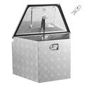 Aluminum Trailer Tongue Tool Box, 29" x 16.1" x 18" Storage Organizer with Lock & Keys, Durable Utility Chest for Tru...