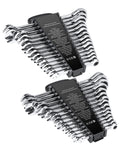 Combination Wrench Set, 30-Unit Ratchet Wrench Collection with Storage Stand, Chromium-Vanadium Steel Wrench Assortme...