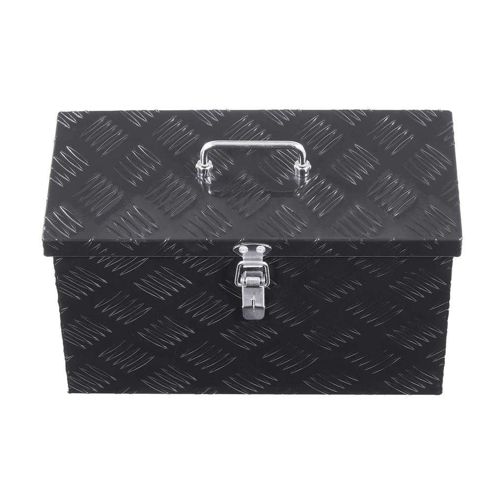 Durable Aluminum Truck Bed Tool Box, Textured Storage Box with Side and Top Handles, Organizer Chest for Trailers, Pi...