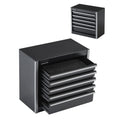 KFFKFF Portable Metal Tool Box, 8.6-inch, Compact Metal Tool Chest with 5 Drawers, Durable Steel Construction with EVA Liners and Non-Slip F