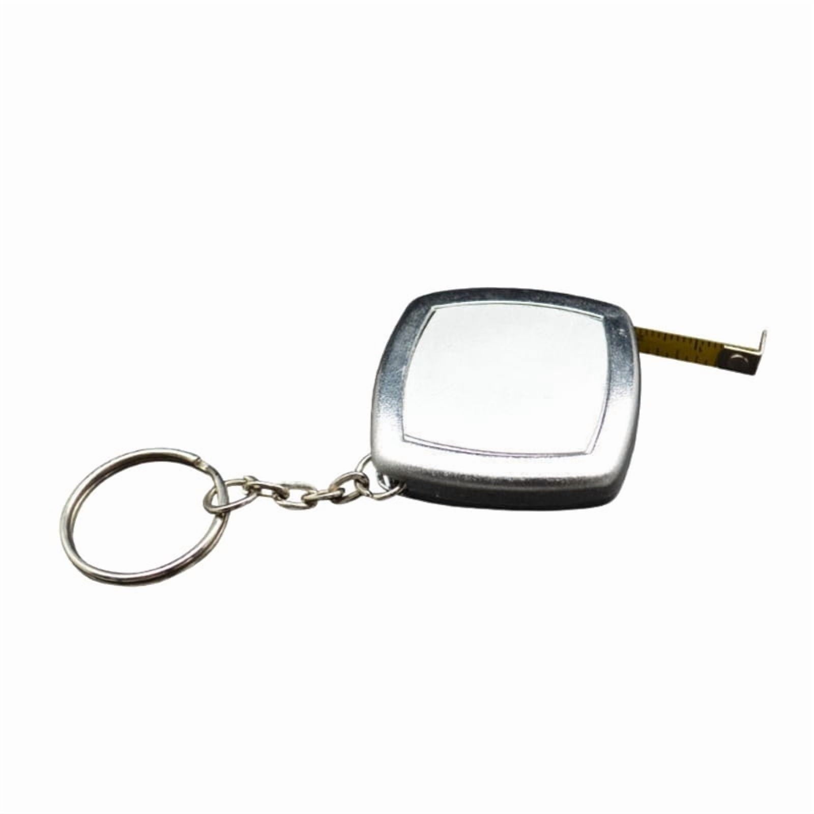 Keychain Tape Measure 2 Meters Small Steel Tape Measure Pocket Size Retractable Measuring Tape for Indoor Outdoor Use