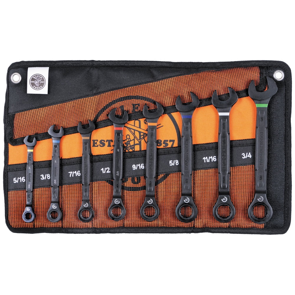 Sae Ratcheting Wrench Set, 8 Piece