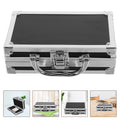 1Set Small Portable Tool Box Black Rectangular Shape with Fiberboard for Travel