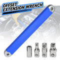 Lafati 15.4" Offset Extension Wrench Set - Impact Ready Zero-Degree Reach Tool, Includes 1/4", 3/8", 1/2" Drive Adapters, Heavy-Duty High Ca