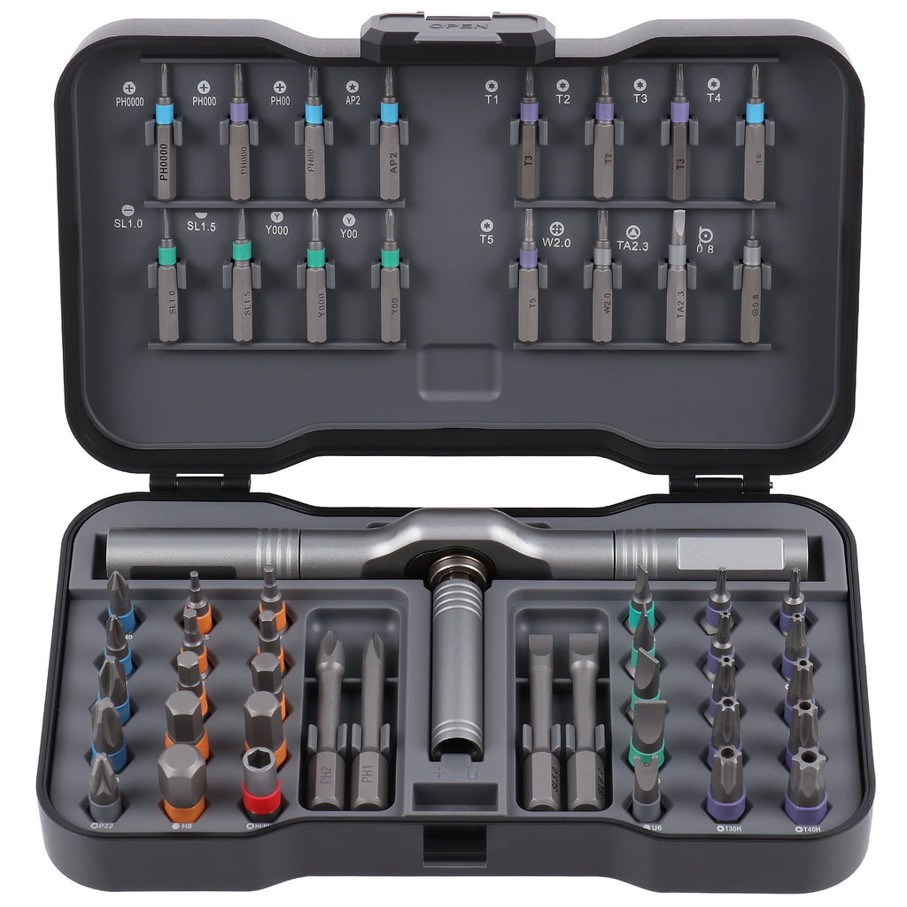 50 in 1 Magnetic Screwdriver Set, Multi Bit Magnetic Drive with Ratchet Handle, DIY Ratchet Screwdriver Set, Portable Repair Tool Kit for Fu