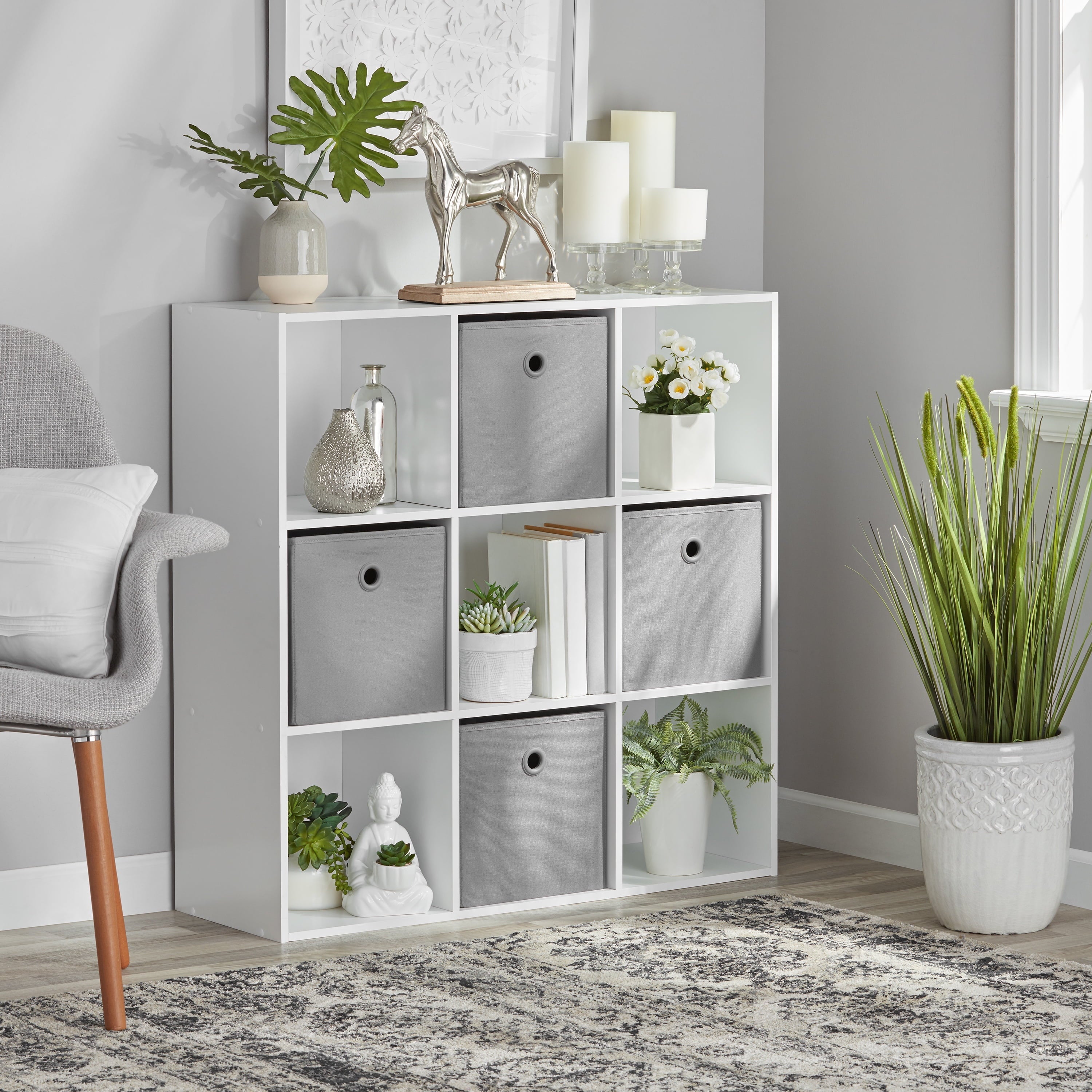 9 Cube Storage Organizer, White
