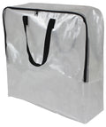 Clear 24 Gallon Heavy Duty Slim Storage and Moving Bag with Zipper Closure and Dual Carry Handles