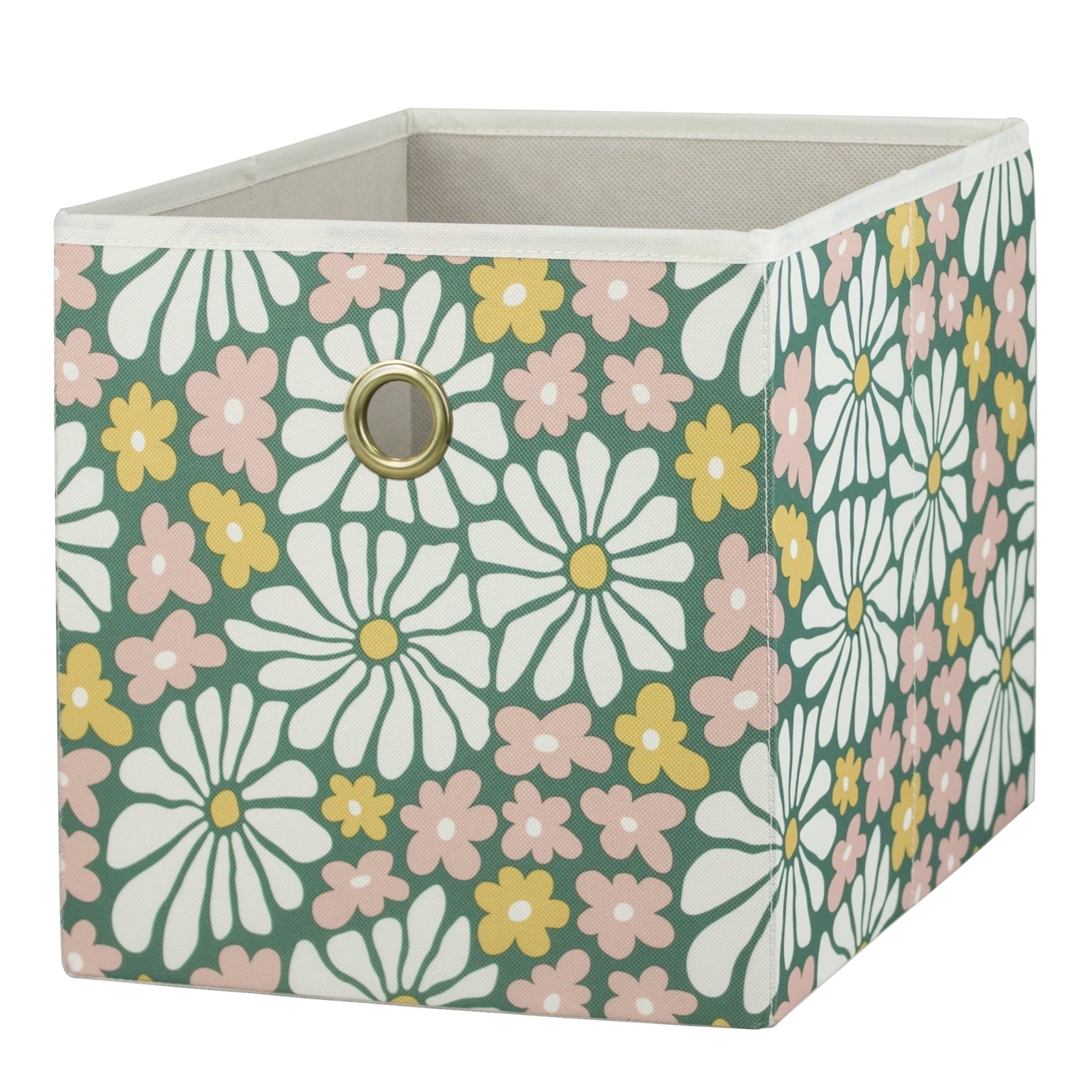 Collapsible Fabric Cube Storage Bin, Rich Black