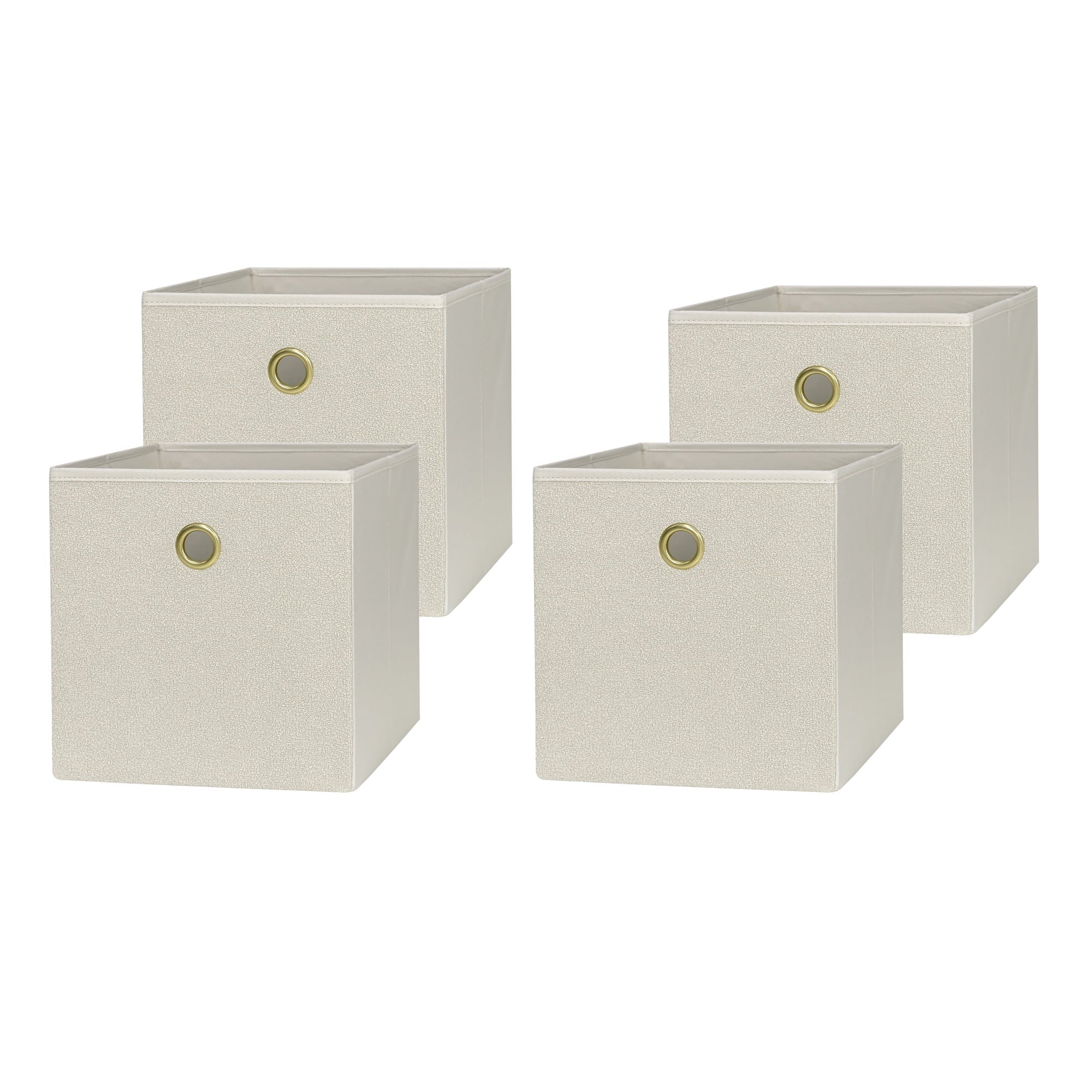 Collapsible Fabric Cube Storage Bins (10.5" x 10.5"), Blue Cove, 4 Pack
