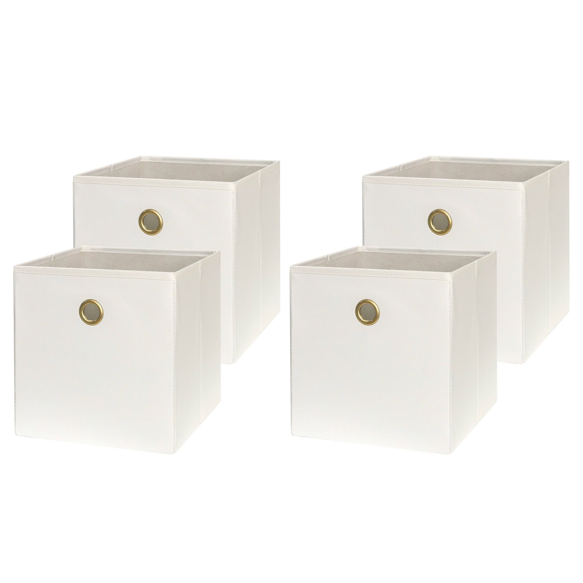 Collapsible Fabric Cube Storage Bins (10.5" x 10.5"), Blue Cove, 4 Pack