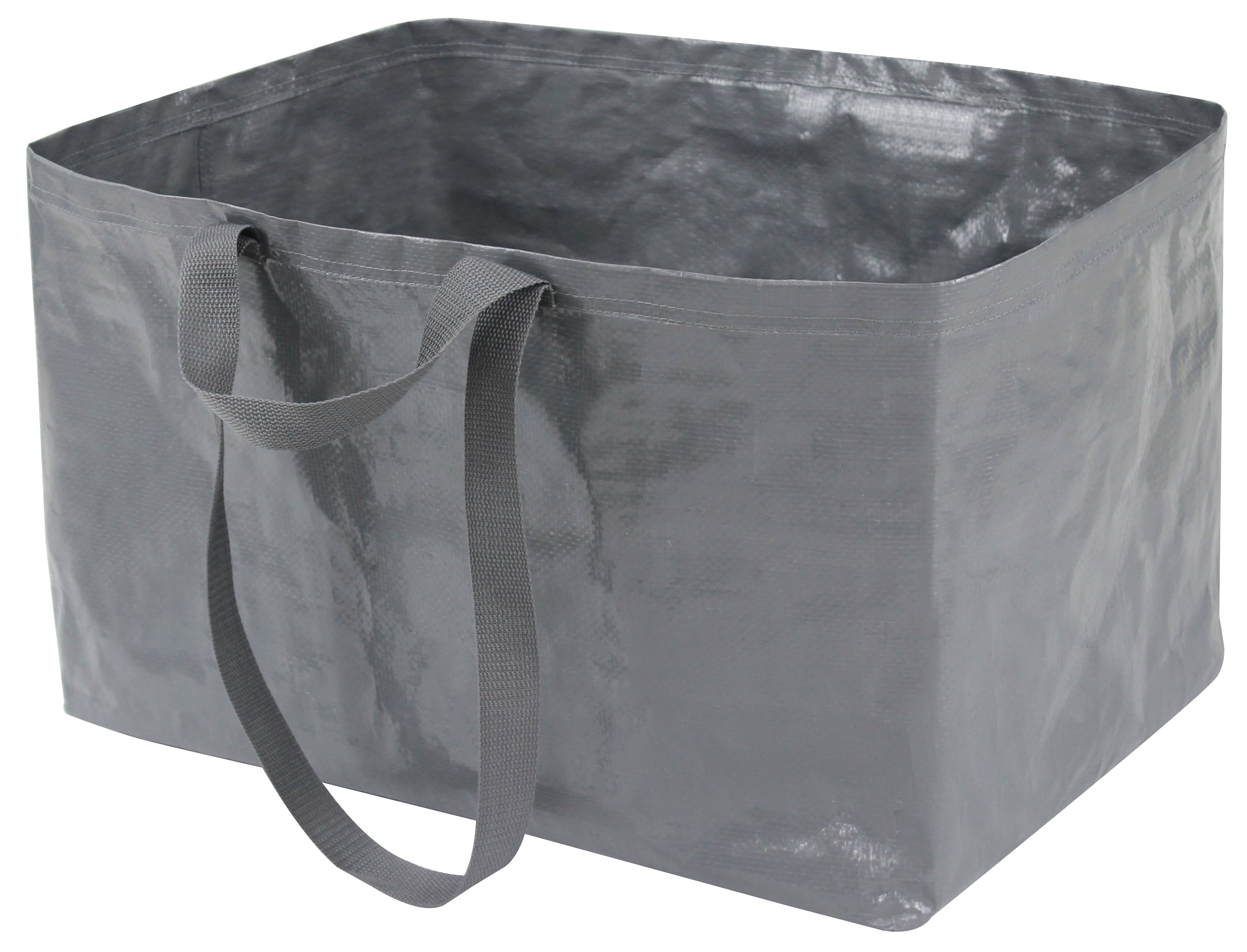 Heavy Duty Open Top Storage Bag, Grey, 19 Gallon