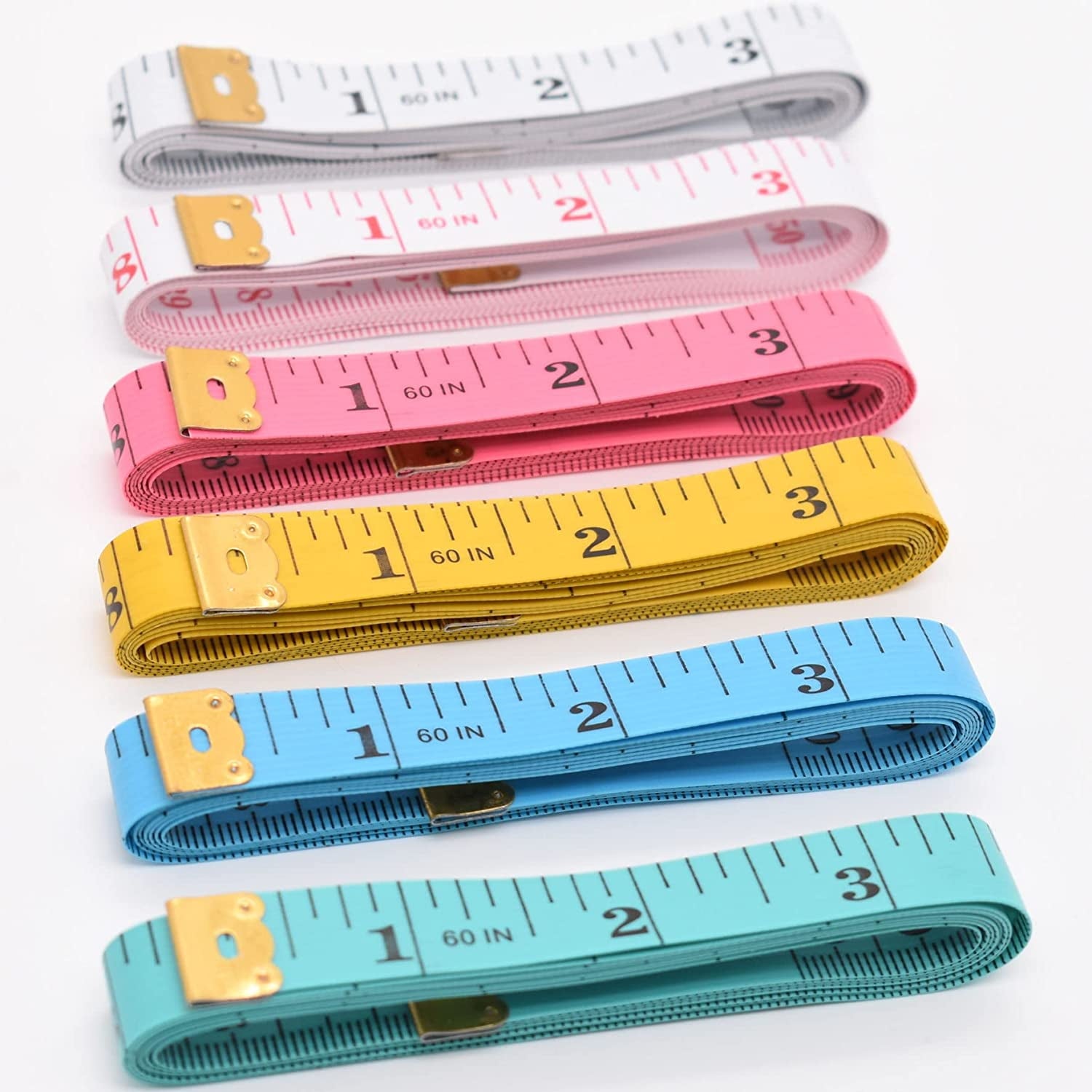 Measuring Tape Body Sewing Soft Tape Measure for Weight Loss Tailor Cloth Vinyl Measurement Craft Supplies, 60-inch 1...