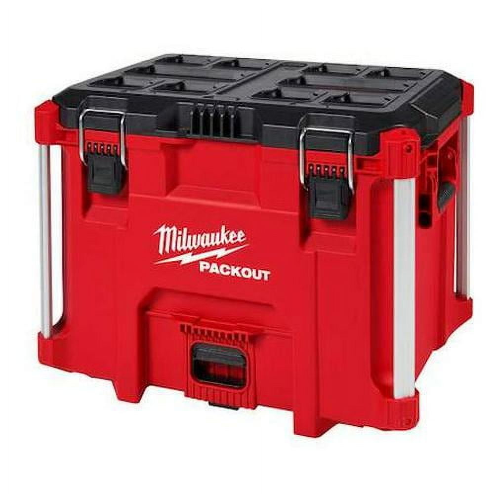 Tool PACKOUT XL Tool Box, Impact-Resistant, Polymer, Black/Red, 22 in W x 16 in D x 19 in H