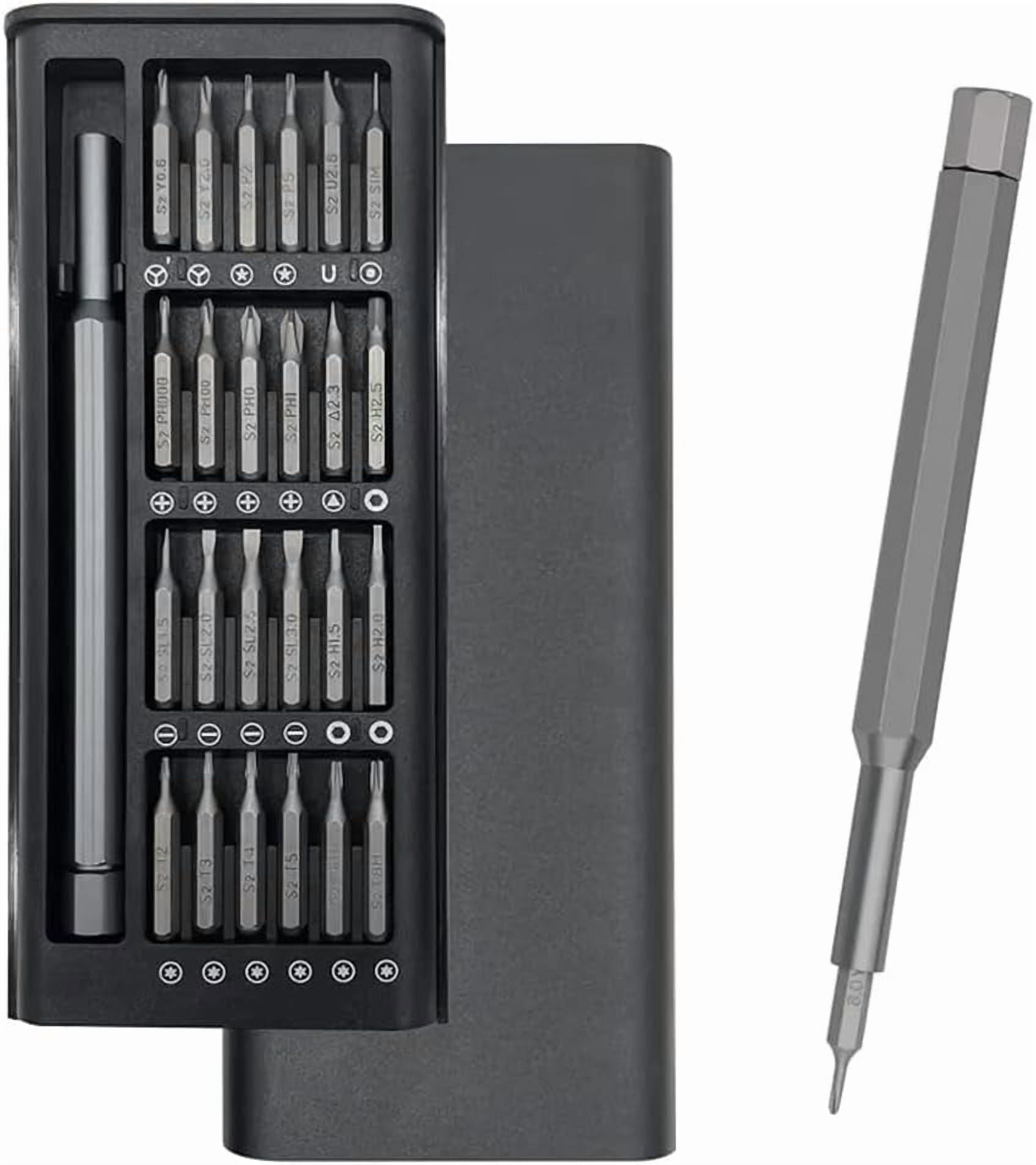 STORGENER Magnetic Precision Screwdriver Set, 24-in-1 Electronics Repair Tool Kit with 24 Bits, Professional Mini Screwdriver for iPhone, La