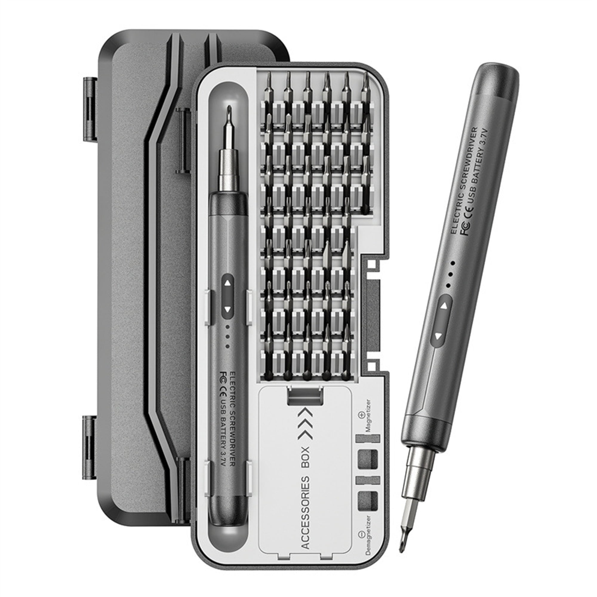 46-in-1 Mini Electric Screwdriver Kit, 3N.m Torque & Quick-Charge | Precision Set with Magnetic Bits & Case | 5 Torqu...